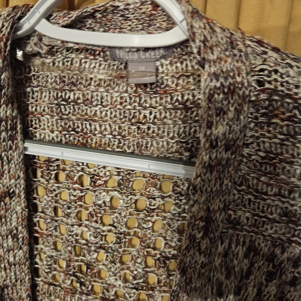 Open front cardigan 1X